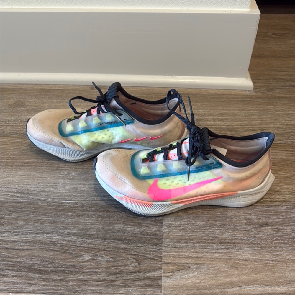 Nike Beige and Pink Athletic Shoes